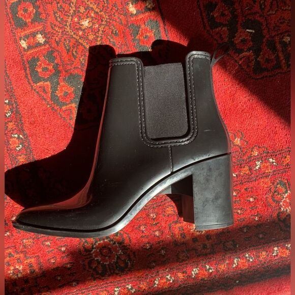 Jeffrey Campbell hurricane Chelsea rain boot glossy patent black, size 9 - Picture 10 of 10